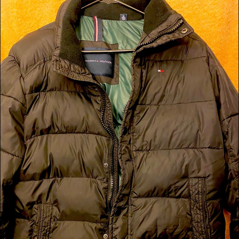 Black green Tommy Hilfiger Puffer Jacket